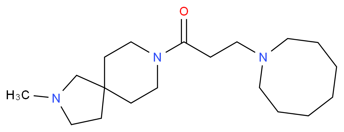 8-(3-azocan-1-ylpropanoyl)-2-methyl-2,8-diazaspiro[4.5]decane_分子结构_CAS_)