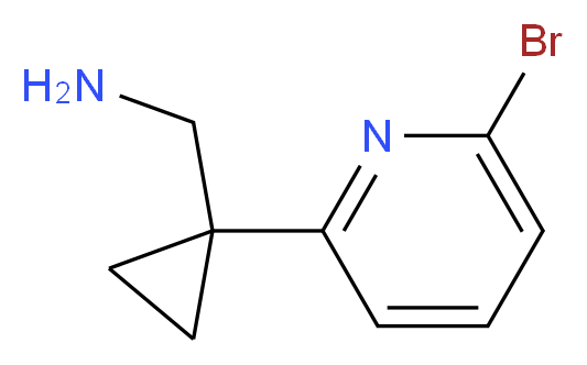 (1-(6-bromopyridin-2-yl)cyclopropyl)methanamine_分子结构_CAS_1060811-48-4)