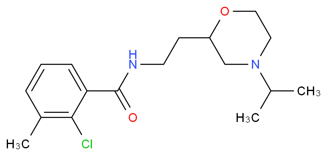 2-chloro-N-[2-(4-isopropylmorpholin-2-yl)ethyl]-3-methylbenzamide_分子结构_CAS_)