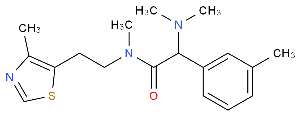 2-(dimethylamino)-N-methyl-2-(3-methylphenyl)-N-[2-(4-methyl-1,3-thiazol-5-yl)ethyl]acetamide_分子结构_CAS_)