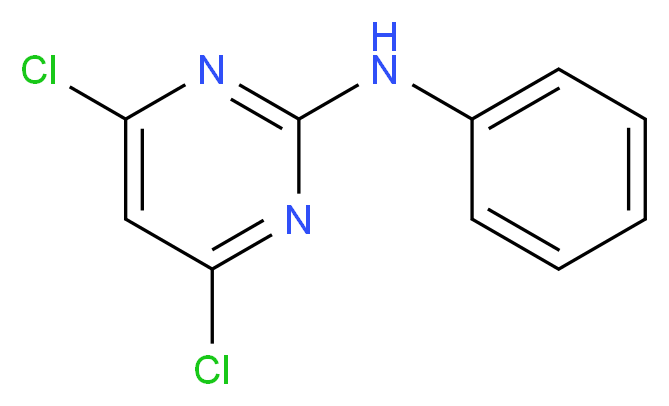 4,6-dichloro-N-phenylpyrimidin-2-amine_分子结构_CAS_28230-48-0