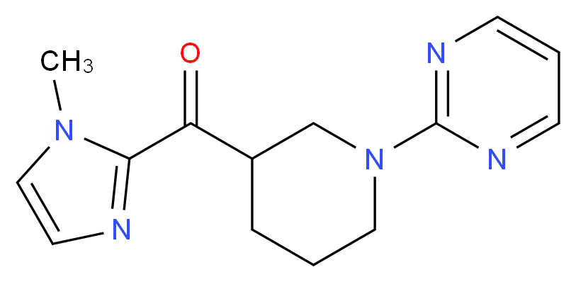 (1-methyl-1H-imidazol-2-yl)(1-pyrimidin-2-ylpiperidin-3-yl)methanone_分子结构_CAS_)