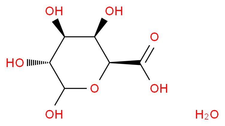(2S,3R,4S,5R)-3,4,5,6-tetrahydroxyoxane-2-carboxylic acid hydrate_分子结构_CAS_91510-62-2