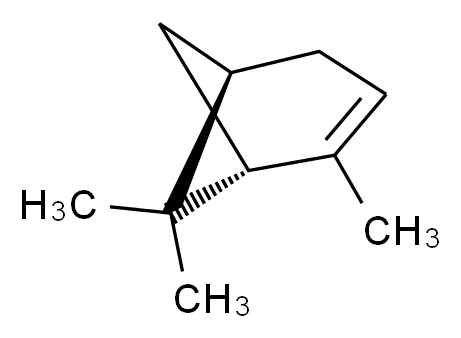 (1R,5R)-2,6,6-trimethylbicyclo[3.1.1]hept-2-ene_分子结构_CAS_)
