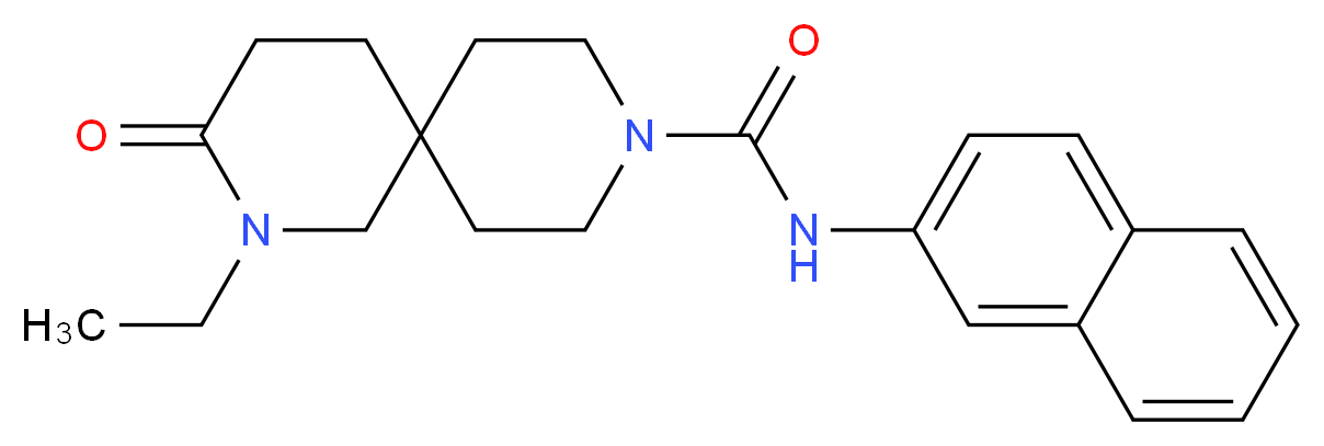 2-ethyl-N-2-naphthyl-3-oxo-2,9-diazaspiro[5.5]undecane-9-carboxamide_分子结构_CAS_)