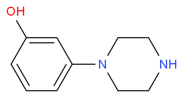 3-(piperazin-1-yl)phenol_分子结构_CAS_)