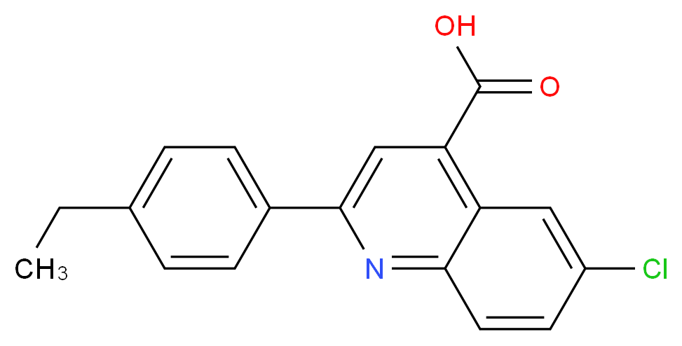 6-Chloro-2-(4-ethylphenyl)quinoline-4-carboxylic acid_分子结构_CAS_)