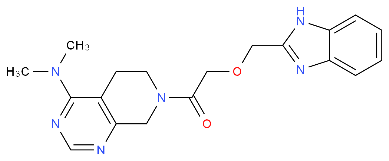 7-[(1H-benzimidazol-2-ylmethoxy)acetyl]-N,N-dimethyl-5,6,7,8-tetrahydropyrido[3,4-d]pyrimidin-4-amine_分子结构_CAS_)