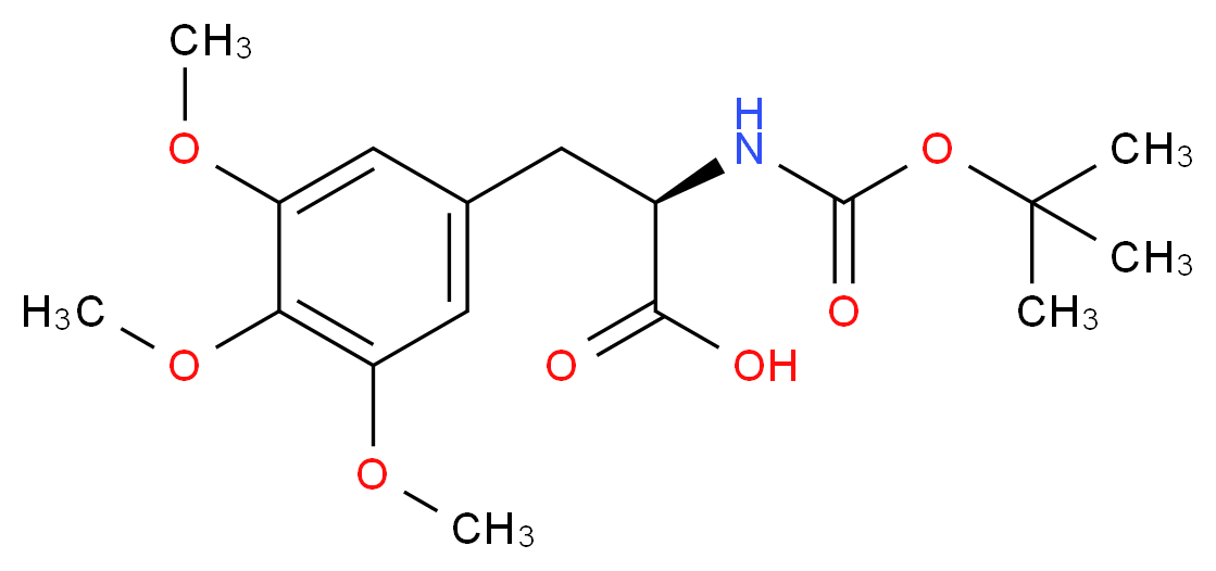 (2R)-2-[(TERT-BUTOXY)CARBONYLAMINO]-3-(3,4,5-TRIMETHOXYPHENYL)PROPANOIC ACID_分子结构_CAS_82317-85-9)