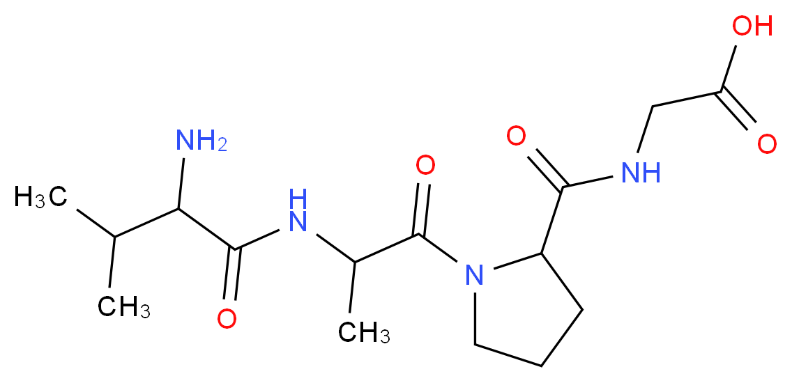 2-({1-[2-(2-amino-3-methylbutanamido)propanoyl]pyrrolidin-2-yl}formamido)acetic acid_分子结构_CAS_66835-73-2