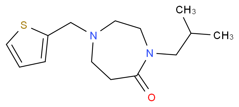 4-isobutyl-1-(2-thienylmethyl)-1,4-diazepan-5-one_分子结构_CAS_)