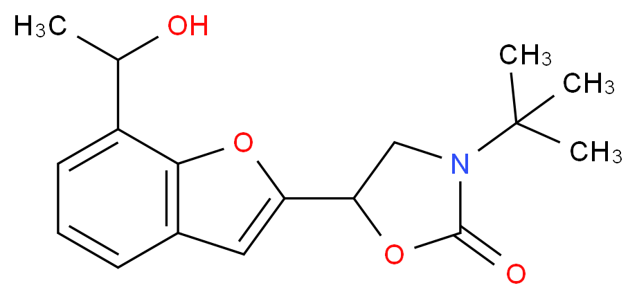 3-tert-Butyl-5-[7-(hydroxyethyl)-2-benzofuranyl]-2-oxazolidinone(Mixture of Diastereomers)_分子结构_CAS_1076199-70-6)