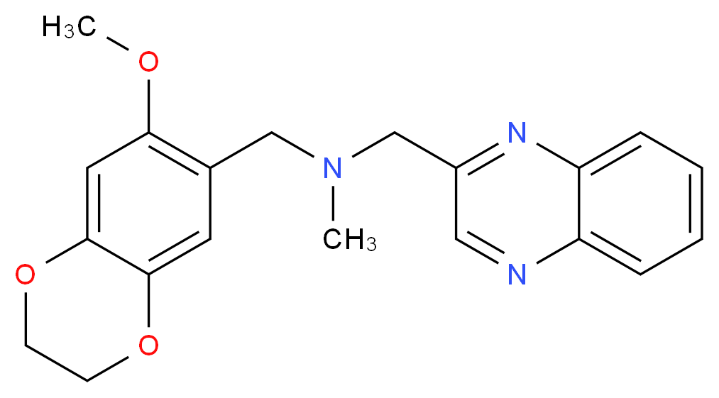 1-(7-methoxy-2,3-dihydro-1,4-benzodioxin-6-yl)-N-methyl-N-(quinoxalin-2-ylmethyl)methanamine_分子结构_CAS_)