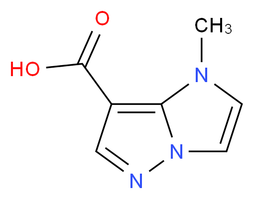 1-methyl-1H-imidazo[1,2-b]pyrazole-7-carboxylic acid_分子结构_CAS_135830-16-9)