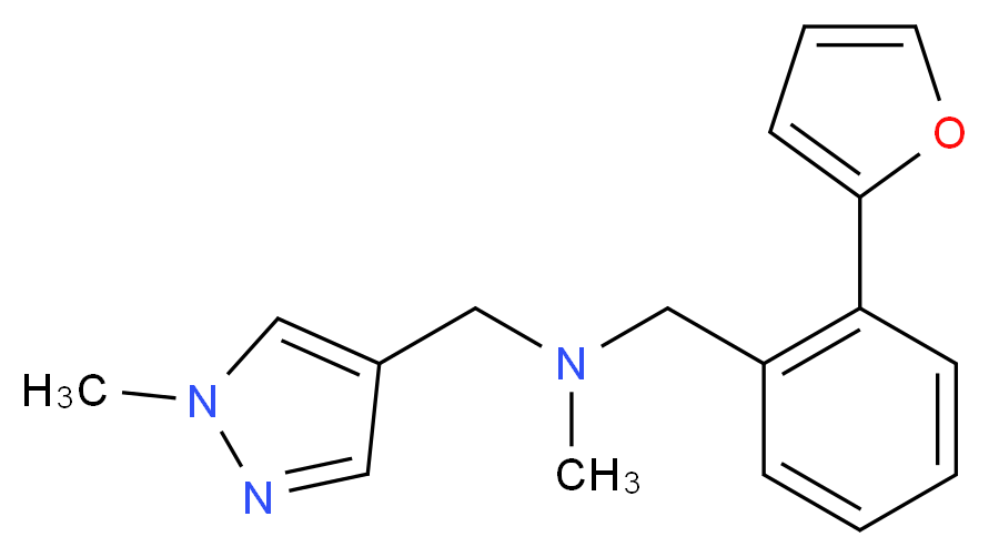 1-[2-(2-furyl)phenyl]-N-methyl-N-[(1-methyl-1H-pyrazol-4-yl)methyl]methanamine_分子结构_CAS_)