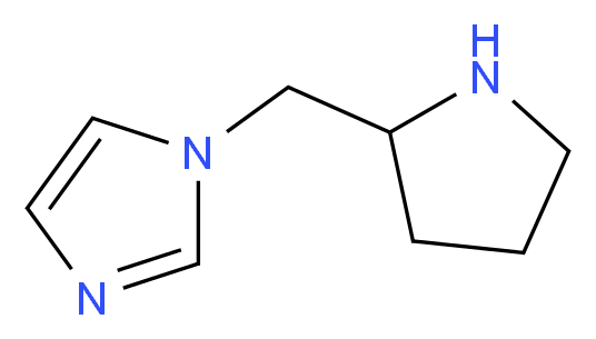 1-(pyrrolidin-2-ylmethyl)-1H-imidazole_分子结构_CAS_1177355-18-8