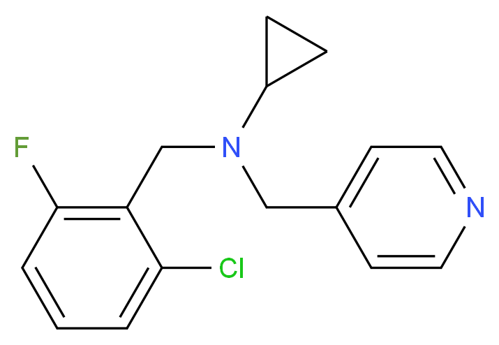 (2-chloro-6-fluorobenzyl)cyclopropyl(pyridin-4-ylmethyl)amine_分子结构_CAS_)