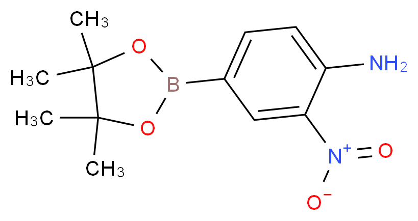 3-硝基4-氨基苯硼酸频哪醇酯_分子结构_CAS_833486-94-5)