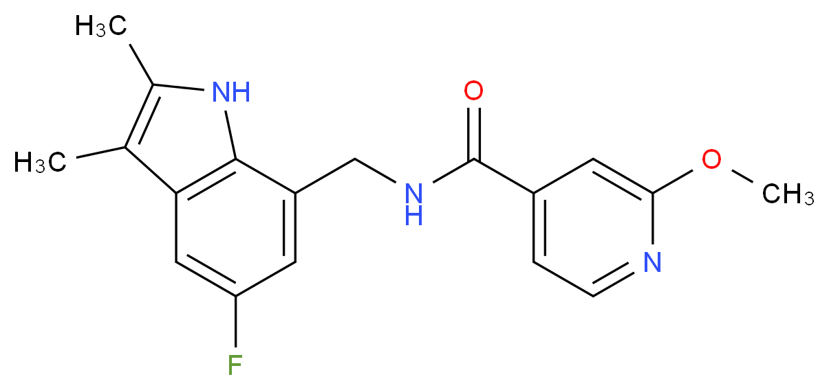 N-[(5-fluoro-2,3-dimethyl-1H-indol-7-yl)methyl]-2-methoxyisonicotinamide_分子结构_CAS_)