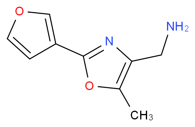 1-[2-(3-Furyl)-5-methyl-1,3-oxazol-4-yl]methylamine 95%_分子结构_CAS_)