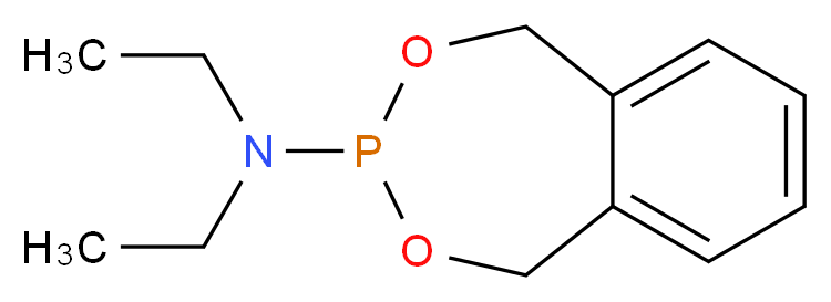 N,N-diethyl-3,5-dihydro-1H-2,4,3-benzodioxaphosphepin-3-amine_分子结构_CAS_82372-35-8