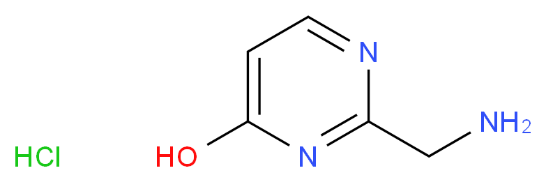 2-(aminomethyl)pyrimidin-4-ol hydrochloride_分子结构_CAS_1196152-19-8)