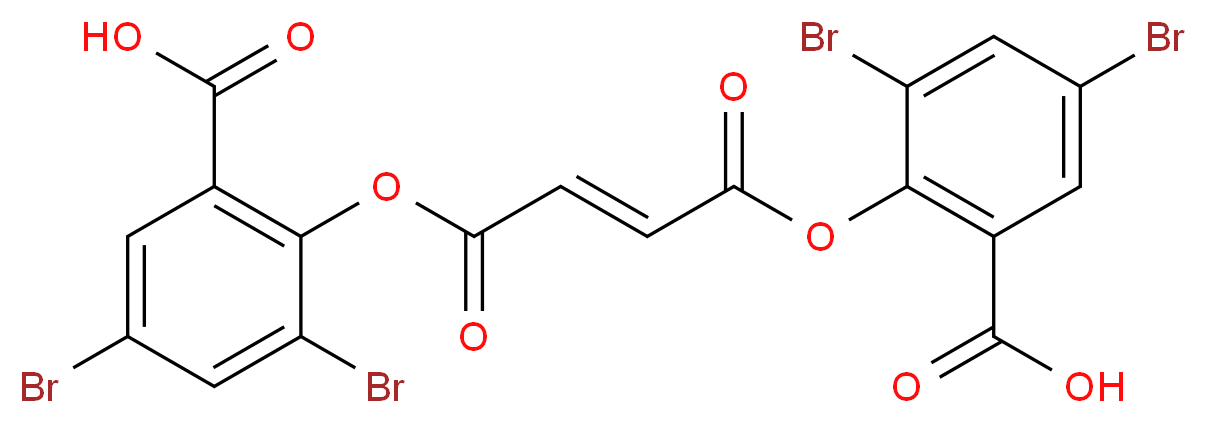 3,5-dibromo-2-{[(2E)-4-(2,4-dibromo-6-carboxyphenoxy)-4-oxobut-2-enoyl]oxy}benzoic acid_分子结构_CAS_71337-53-6