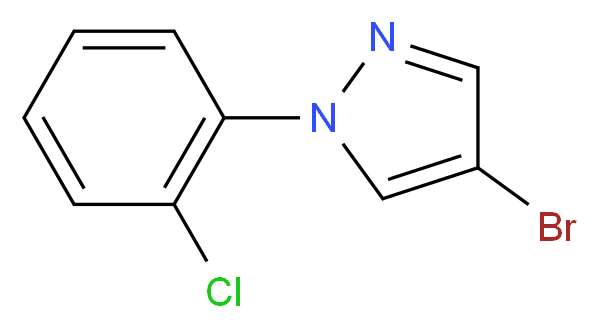 4-Bromo-1-(2-chlorophenyl)-1H-pyrazole_分子结构_CAS_957063-04-6)