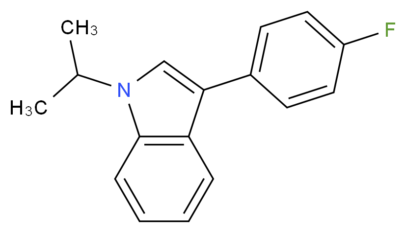 3-(4-fluorophenyl)-1-(propan-2-yl)-1H-indole_分子结构_CAS_93957-49-4