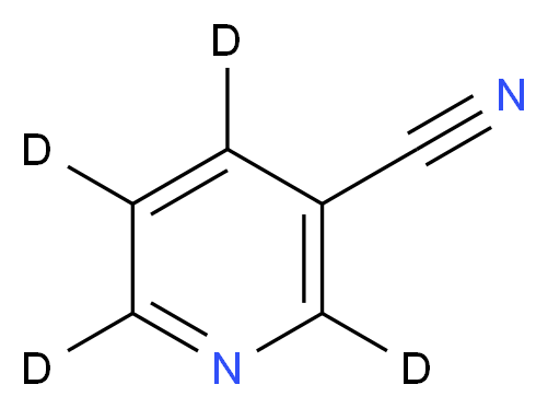 3-Cyanopyridine-2,4,5,6-d4_分子结构_CAS_1020719-32-7)