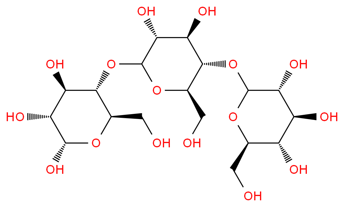 (3R,4S,5S,6R)-2-{[(2R,3S,4R,5R)-4,5-dihydroxy-2-(hydroxymethyl)-6-{[(2R,3S,4R,5R,6S)-4,5,6-trihydroxy-2-(hydroxymethyl)oxan-3-yl]oxy}oxan-3-yl]oxy}-6-(hydroxymethyl)oxane-3,4,5-triol_分子结构_CAS_9050-36-6