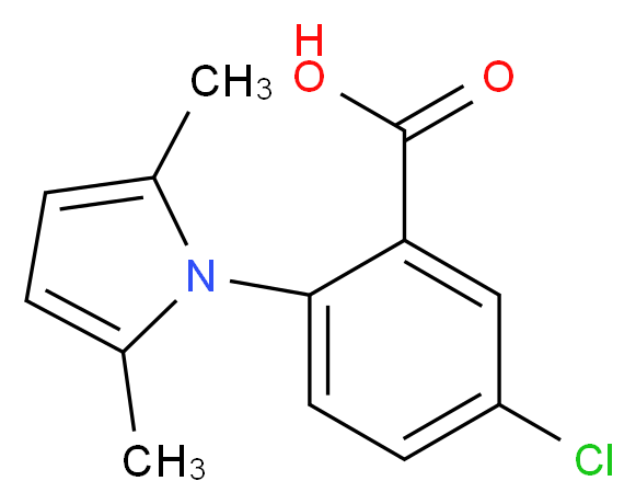 5-Chloro-2-(2,5-dimethyl-pyrrol-1-yl)-benzoic acid_分子结构_CAS_)