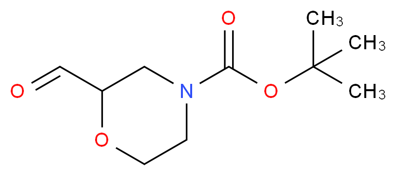 tert-butyl 2-formyl-4-morpholinecarboxylate_分子结构_CAS_218594-02-6)