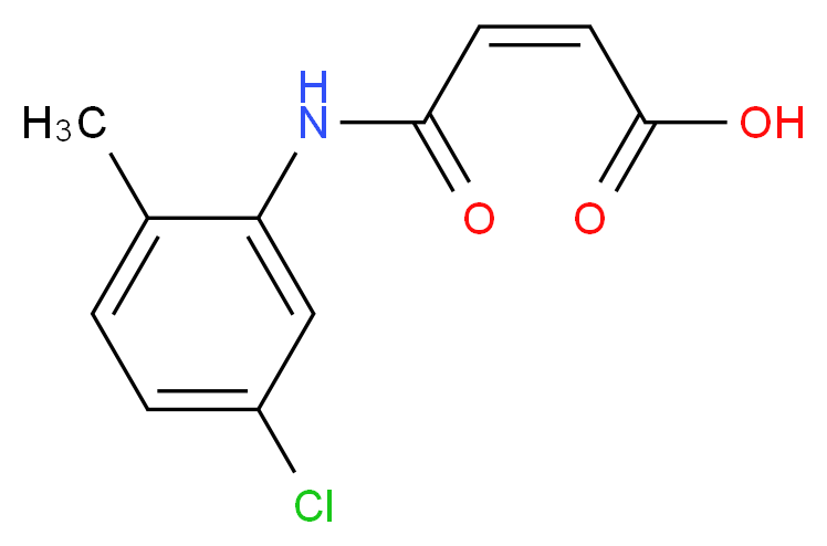 (2Z)-3-[(5-chloro-2-methylphenyl)carbamoyl]prop-2-enoic acid_分子结构_CAS_208663-08-5