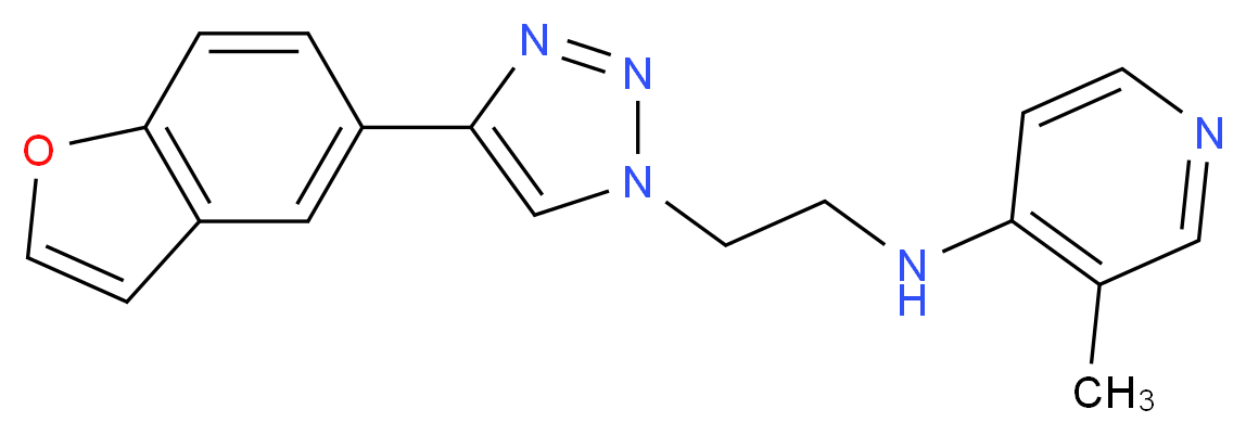 N-{2-[4-(1-benzofuran-5-yl)-1H-1,2,3-triazol-1-yl]ethyl}-3-methylpyridin-4-amine_分子结构_CAS_)