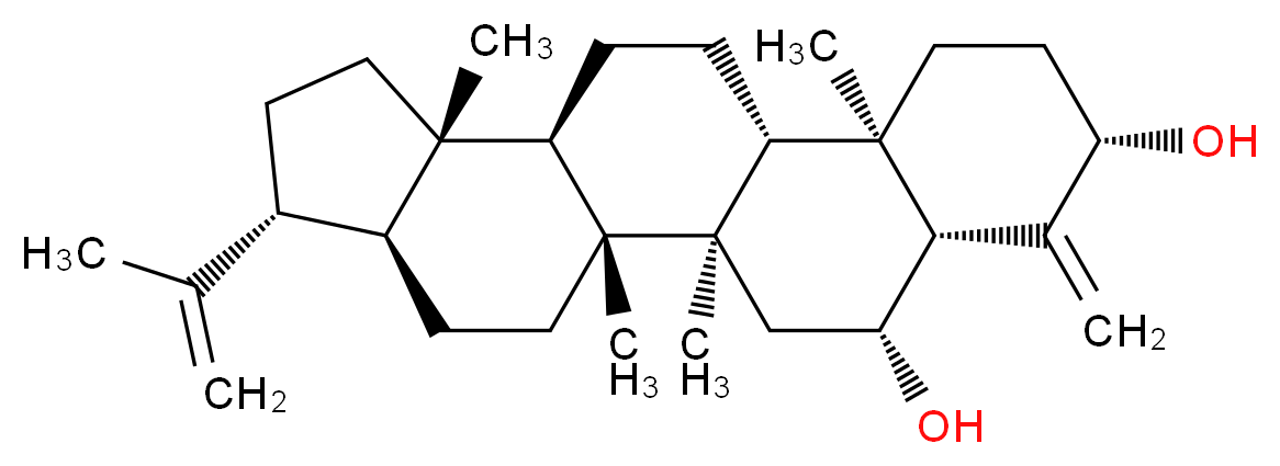 21αH-24-Norhopa-4(23),22(29)-diene-3β,6β-diol_分子结构_CAS_194613-74-6)