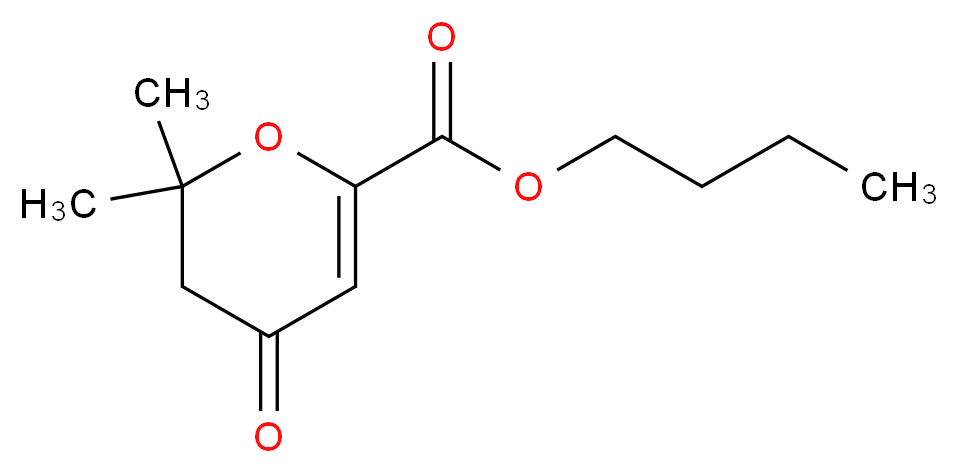 butyl 2,2-dimethyl-4-oxo-3,4-dihydro-2H-pyran-6-carboxylate_分子结构_CAS_532-34-3