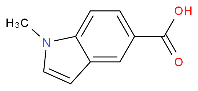 1-methyl-1H-indole-5-carboxylic acid_分子结构_CAS_186129-25-9