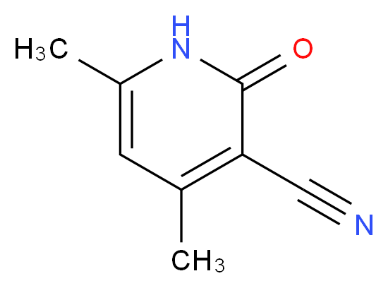 4,6-dimethyl-2-oxo-1,2-dihydropyridine-3-carbonitrile_分子结构_CAS_769-28-8)