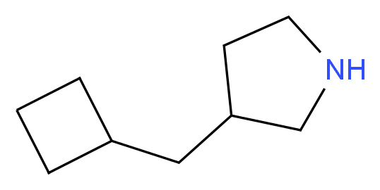 3-(Cyclobutylmethyl)pyrrolidine_分子结构_CAS_)