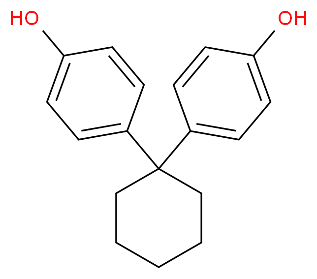 4,4'-(cyclohexane-1,1-diyl)diphenol_分子结构_CAS_)