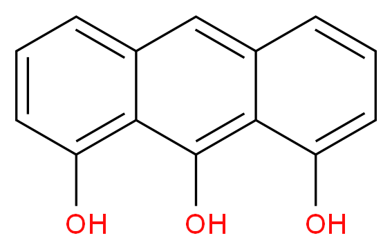 anthracene-1,8,9-triol_分子结构_CAS_1143-38-0