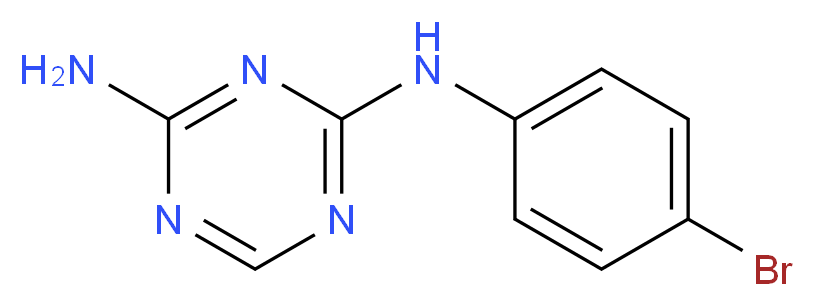 2-N-(4-bromophenyl)-1,3,5-triazine-2,4-diamine_分子结构_CAS_72274-25-0