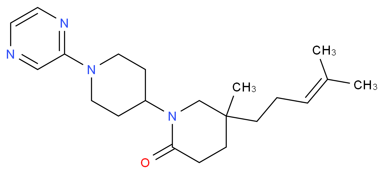 5-methyl-5-(4-methylpent-3-en-1-yl)-1'-pyrazin-2-yl-1,4'-bipiperidin-2-one_分子结构_CAS_)