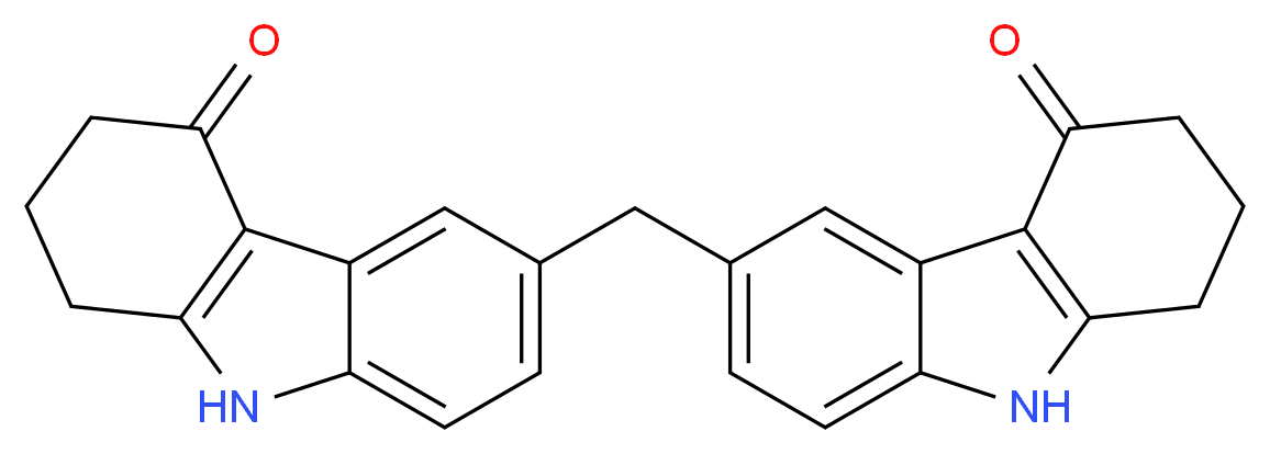 6,6'-Methylenebis[1,2,3,4-tetrahydro-carbazol-4-one]_分子结构_CAS_1216890-42-4)