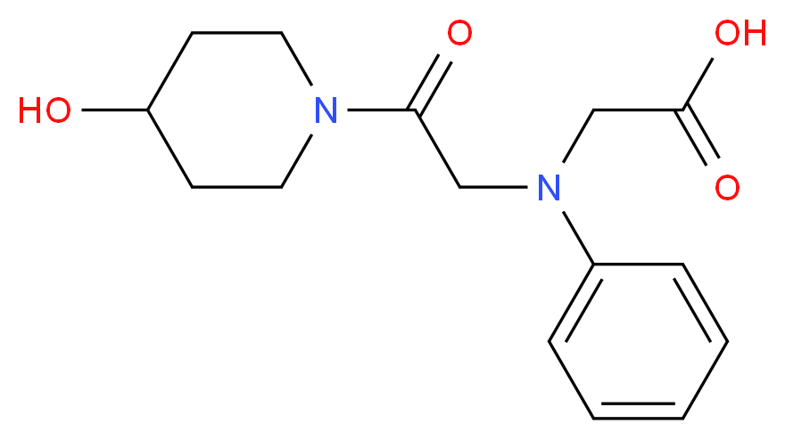 [[2-(4-Hydroxypiperidin-1-yl)-2-oxoethyl](phenyl)-amino]acetic acid_分子结构_CAS_)