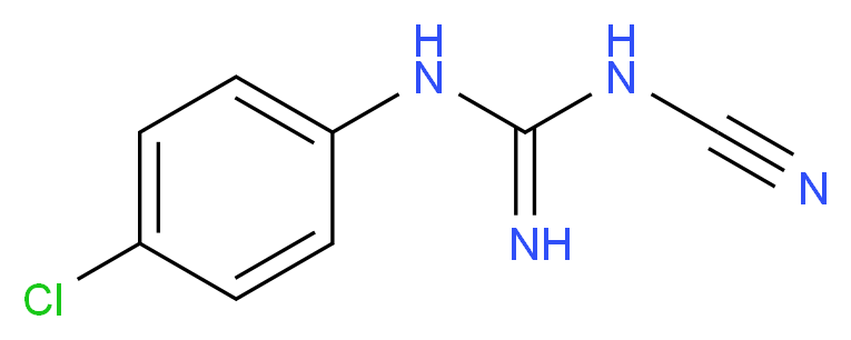 3-(4-chlorophenyl)-1-cyanoguanidine_分子结构_CAS_1482-62-8