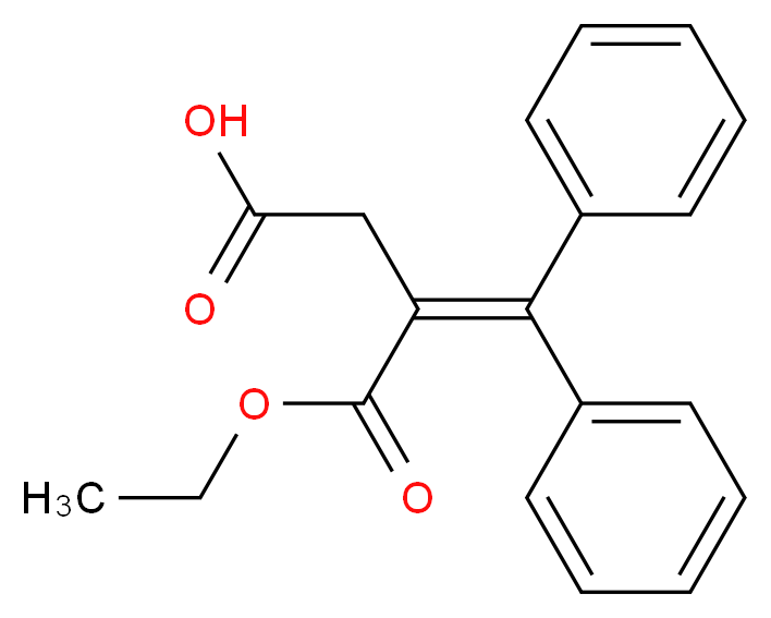 3-(ethoxycarbonyl)-4,4-diphenylbut-3-enoic acid_分子结构_CAS_5438-22-2