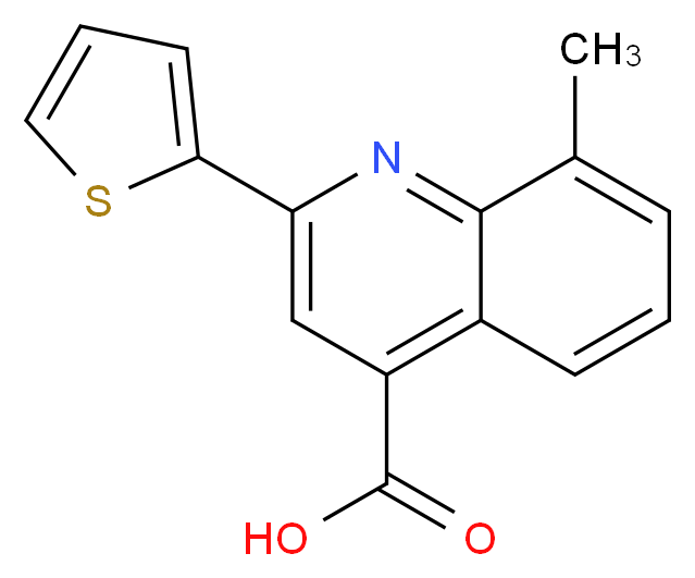 8-Methyl-2-thien-2-ylquinoline-4-carboxylic acid_分子结构_CAS_33289-45-1)