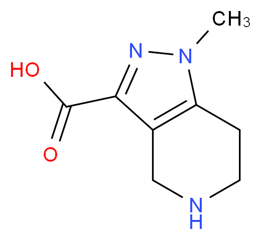 1-methyl-1H,4H,5H,6H,7H-pyrazolo[4,3-c]pyridine-3-carboxylic acid_分子结构_CAS_1256643-10-3